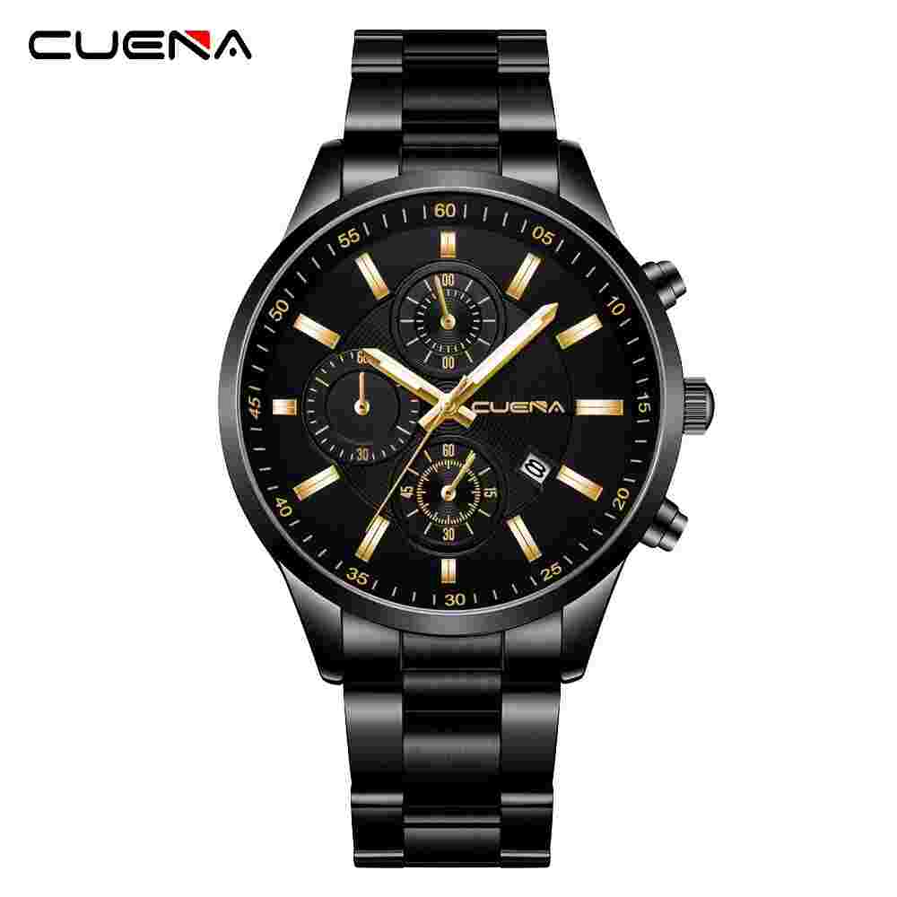 CUENA Men Quartz Watch Waterproof Outdoor Leisure Calendar Business Wrist Watch