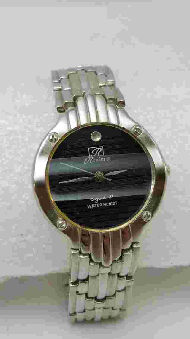 Women’s Riviera Quartz Silver Watch w/ Raised Crystal Glass - New Battery