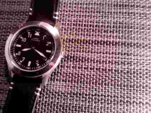 Elevon Quartz Men's Watch 42mm Black Dial black vegan Leather
