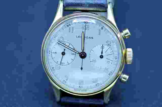 Vintage 1950's Leonidas Big Eye Chronograph Mens Watch - (Pre - Heuer) - Running