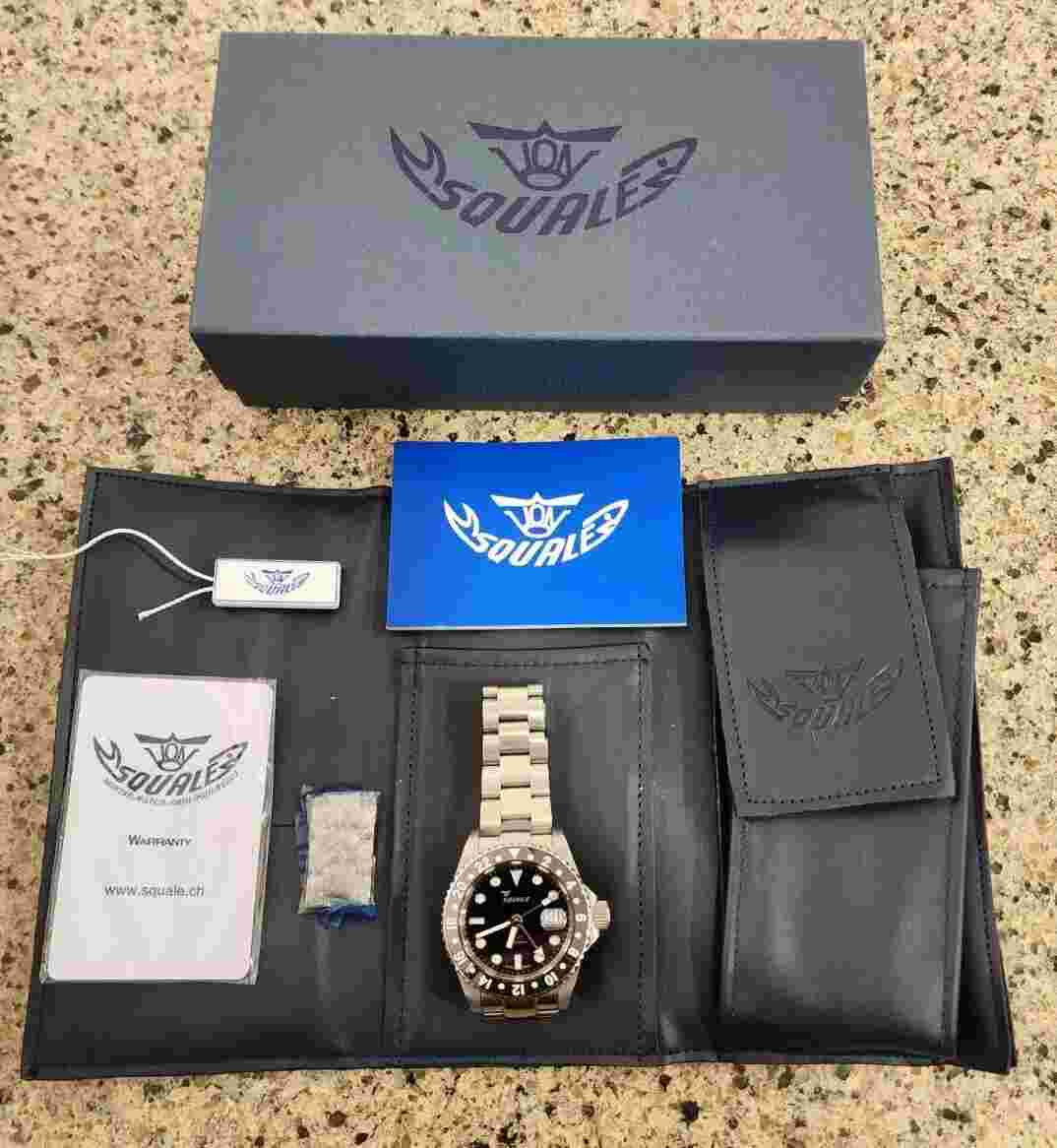 Squale 1545CG-CER GMT Ceramica Swiss ETA 2893 Automatic Movement 30 Atmos 300m