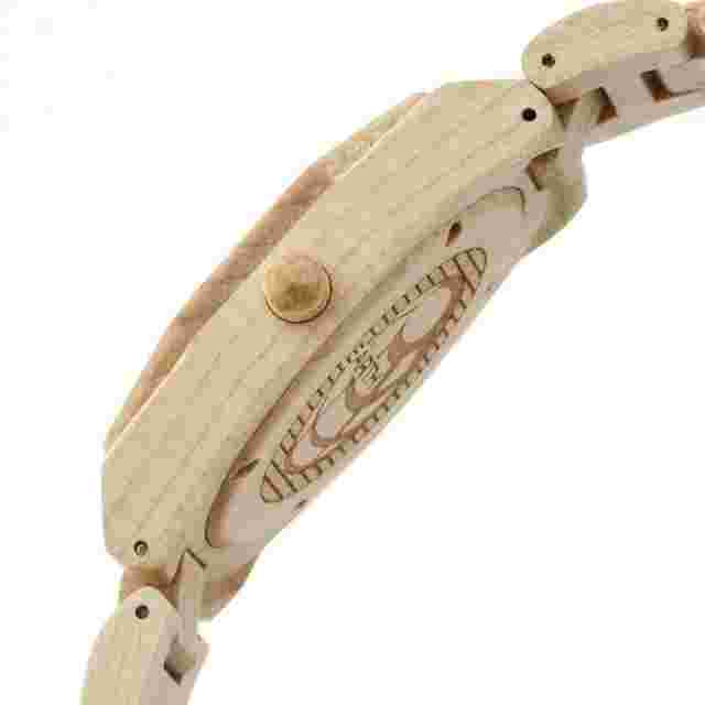 NEW Earth EW1901 Men's Medullary Ray Watch Wood Dial Band Eco Friendly BEIGE