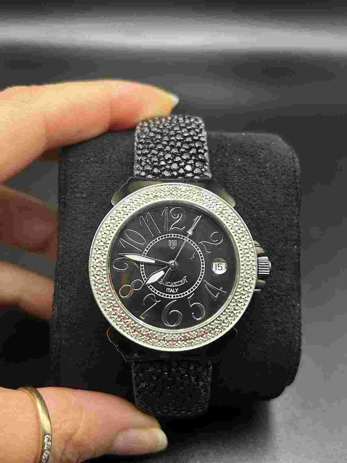Lancaster Diamond 0.86Ct Woman’s Pillola Galuchat Watch