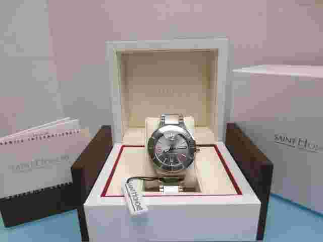 Saint Honore Mens 861501 1GBN Worldcode Paris Brushed & Polished SS Diving Watch
