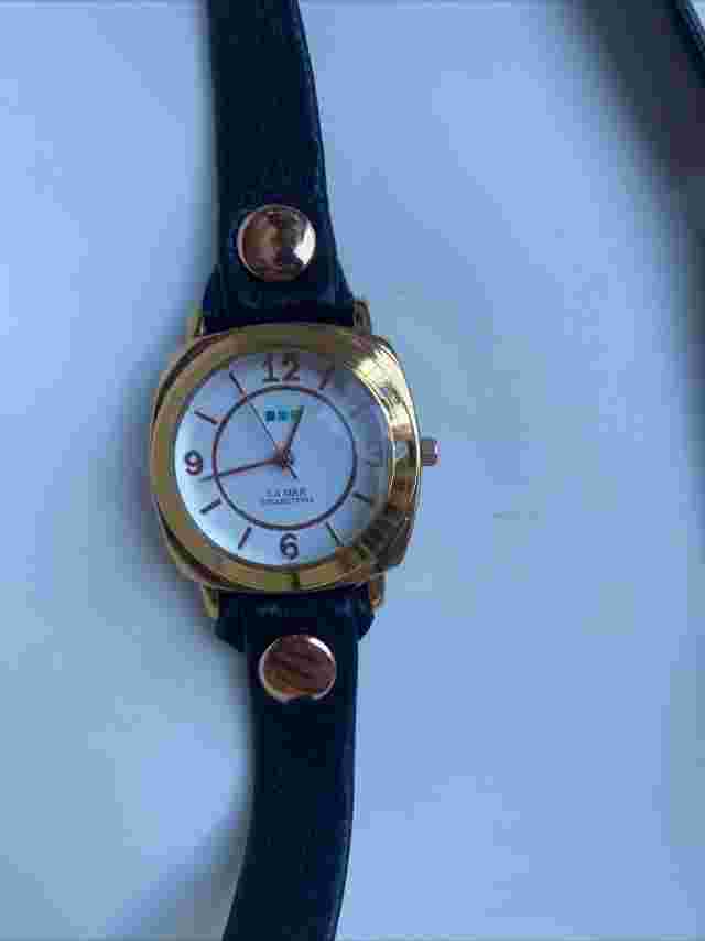 La Mer Collection Special Edition Black Rose Gold Bracelet Wrap Watch