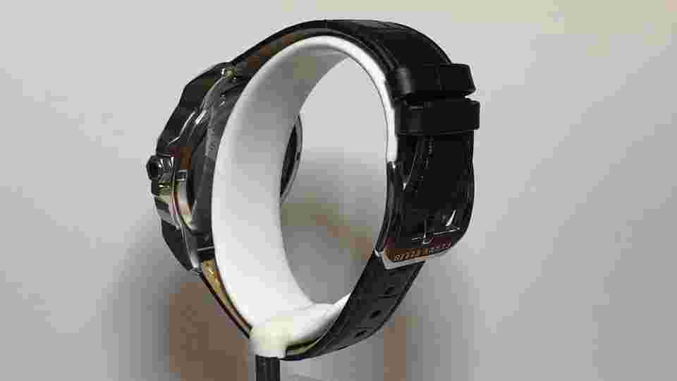 Personalized custom  Photo NEW Silver 46mm Watch Quartz 10-ATM Surgical SS