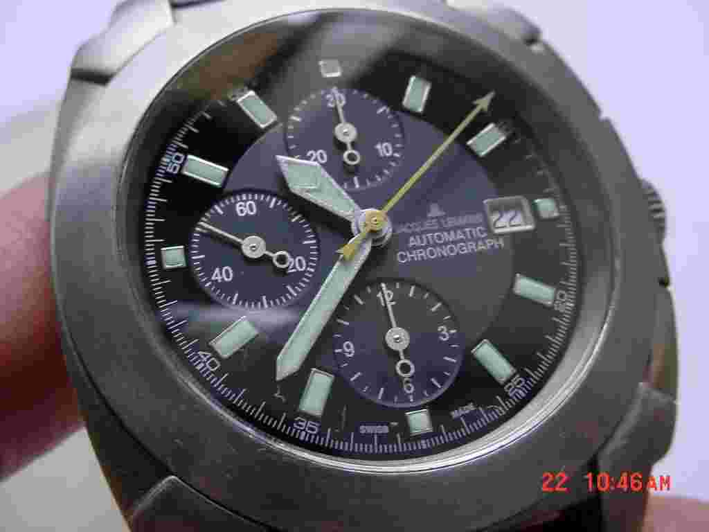 Large Jaques Lemans Titanium Chronograph, Val.7750 45mm