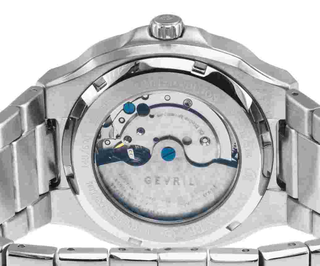 GV2 BY GEVRIL Men's Potente Automatic Silver-Tone Stainless Steel Bracelet Watch