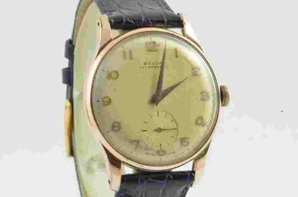 Review Men Watch 34mm Steel Vintage Rare with Leather Band Hand-Wound 3