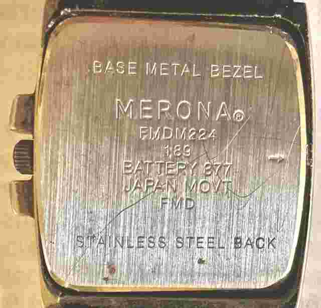 Merona FMDM224 Watch Black New Battery Some Wear Shows