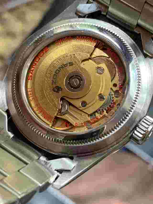 Vintage Sandoz Mens Watch Day Date 35,5mm ETA 2834 Automatic Swiss Made