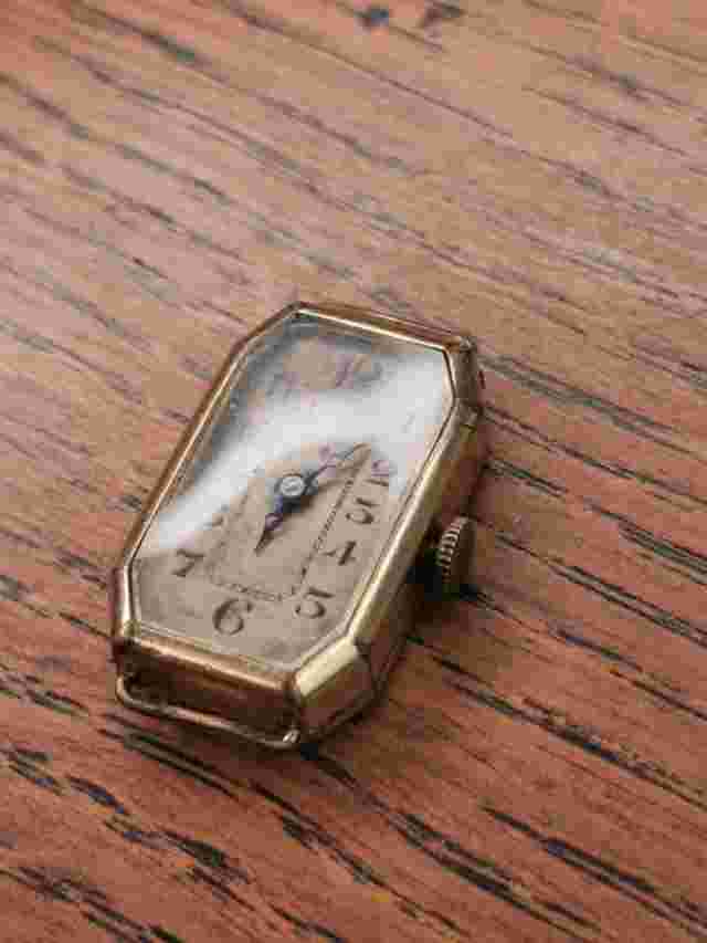 Rare 1920s Cyma 068 Rolled Gold Tank Watch for Restoration / Parts