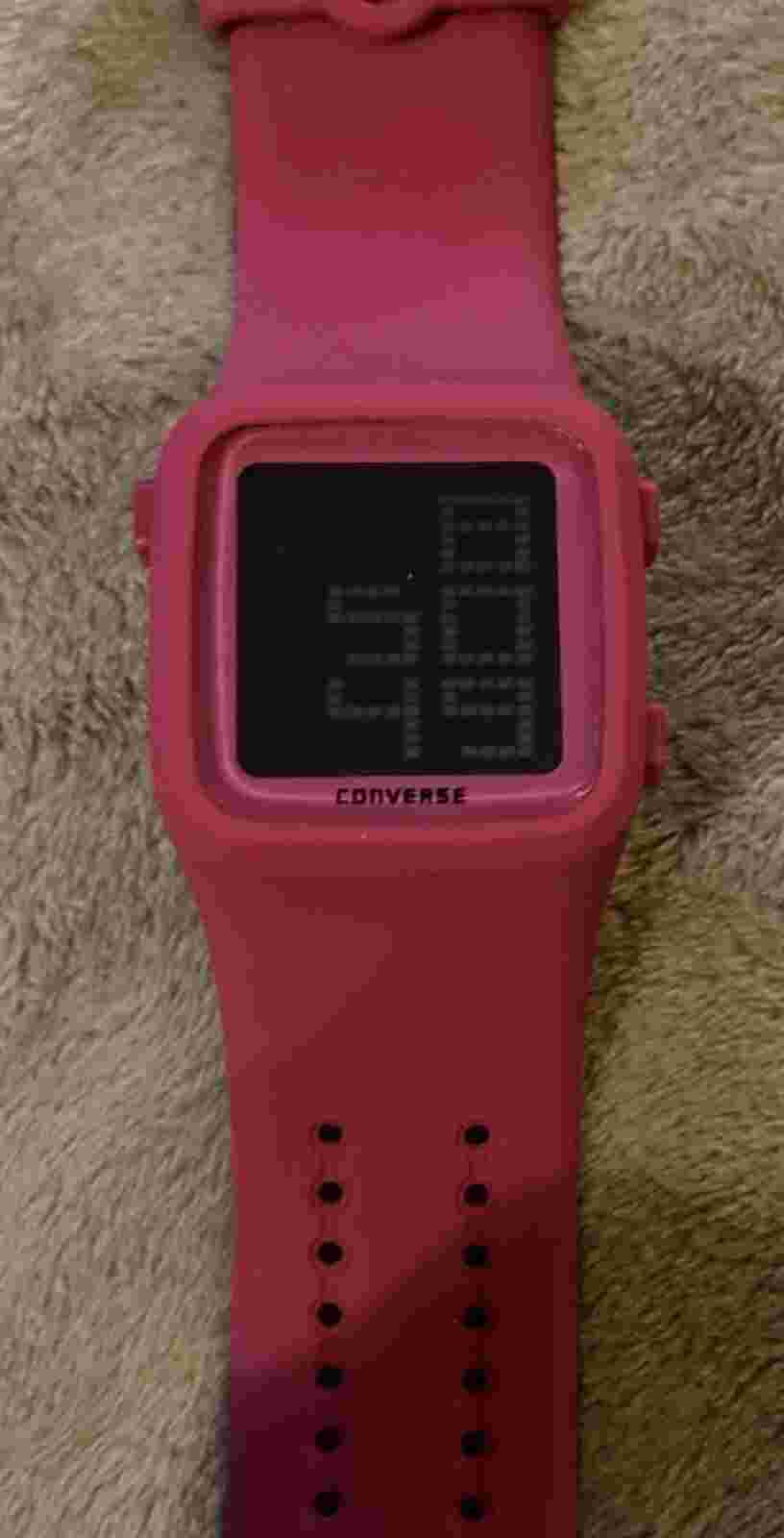 Converse VR002 Watch Chro Alarm Date Light Rubber Pink