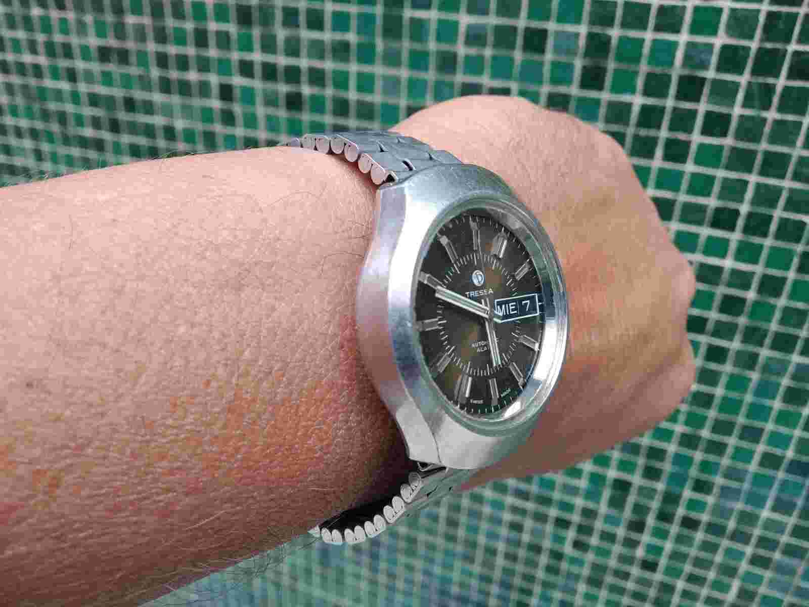 TRESSA AS5008 AUTOMATIC ALARM AND WATCH ALL ORIGINAL MECHANIC ALARM SERVICED