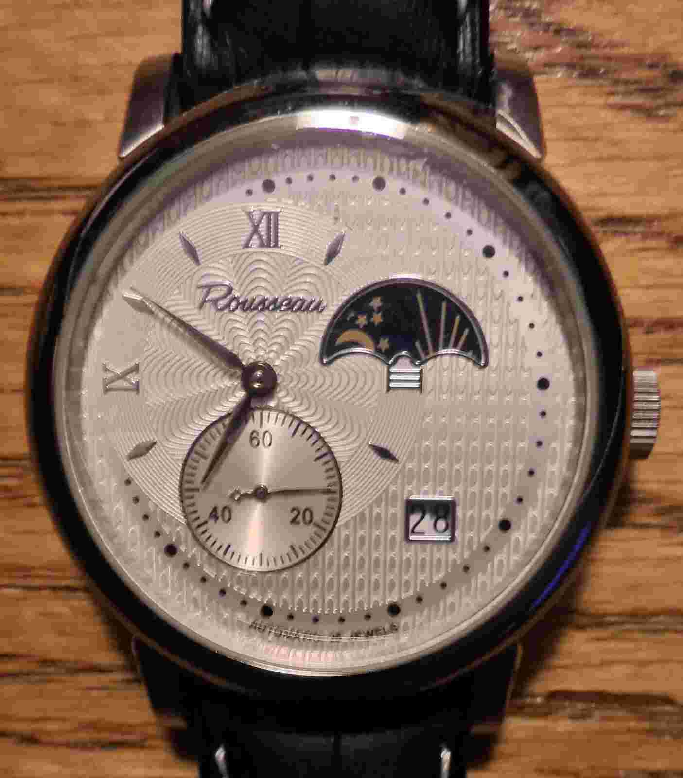 Rousseau Automatic Wristwatch w/ Case - New - Self-Winding/Automatic - REDUCED!!