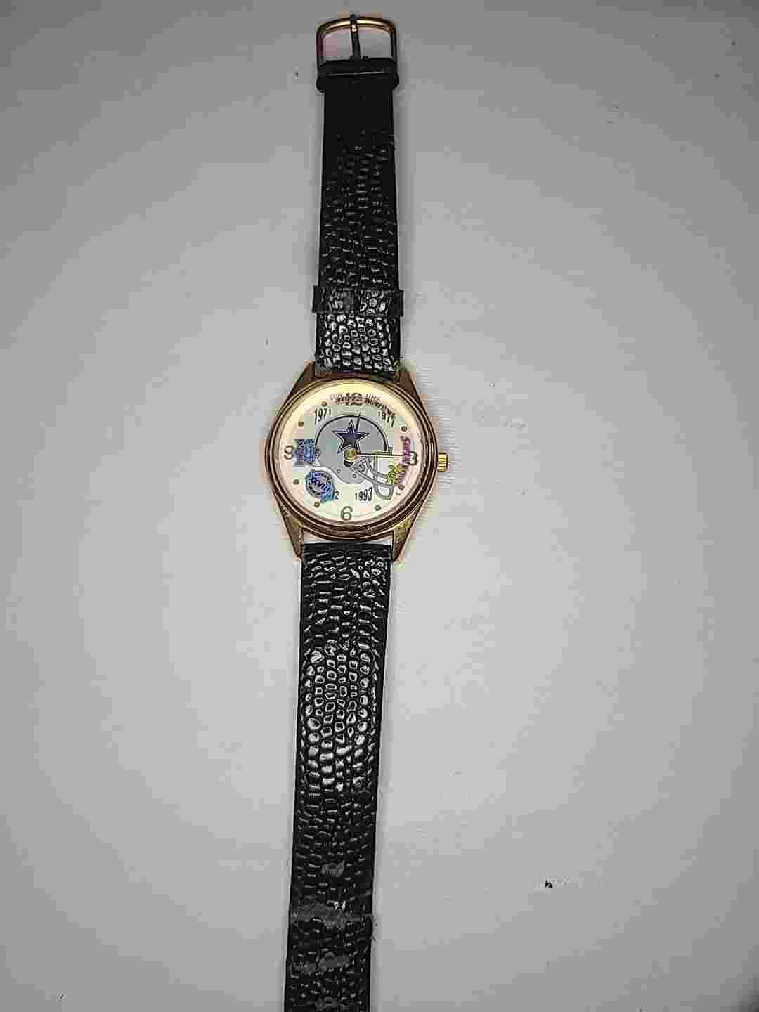 DALLAS COWBOYS NFL MOVING SUPERBOWL HANDS & DATES RARE MENS/TEENS WATCH 774