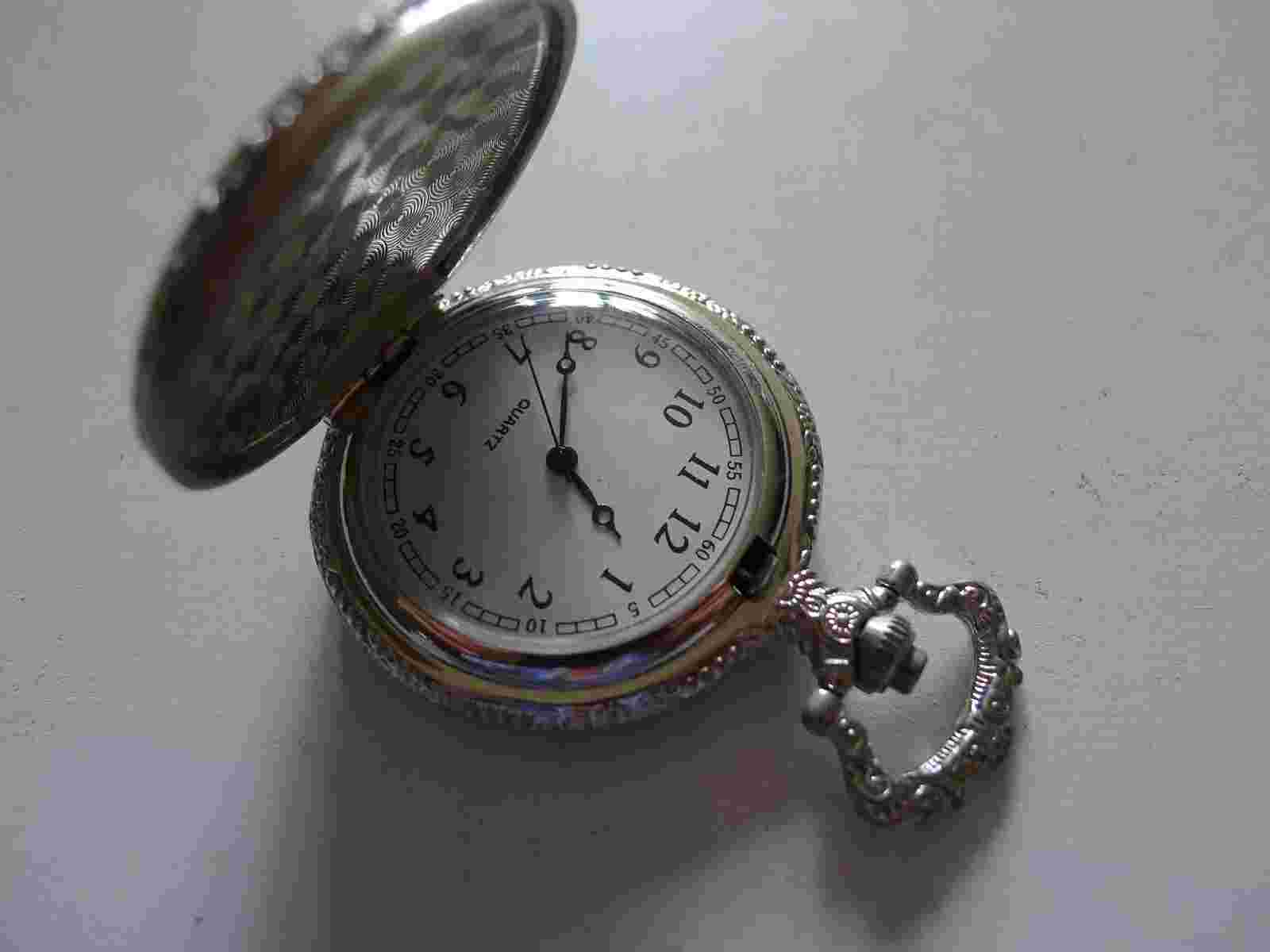 NEW...Silvr Plated  Machine Cased Hunter type  Pocket Watch...GWC