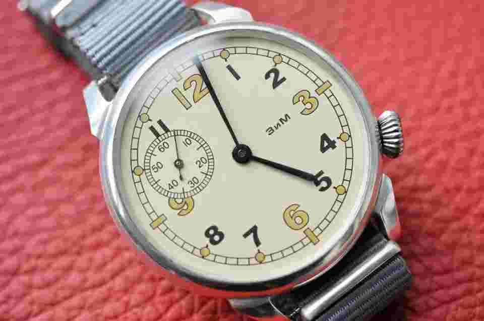 1947 Large VINTAGE Watch ZIM LIP Silver Style MARRIAGE mechanical Serviced