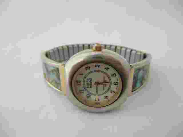 Kathy Ireland Water Resistant Quartz Silver Toned Ladies Stretch Band Watch