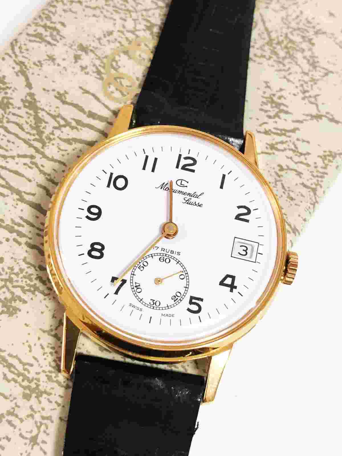 Monumental - Mechanic 17 Jewels Antimagnetic Small Seconds 70-80s - NOS - Swiss