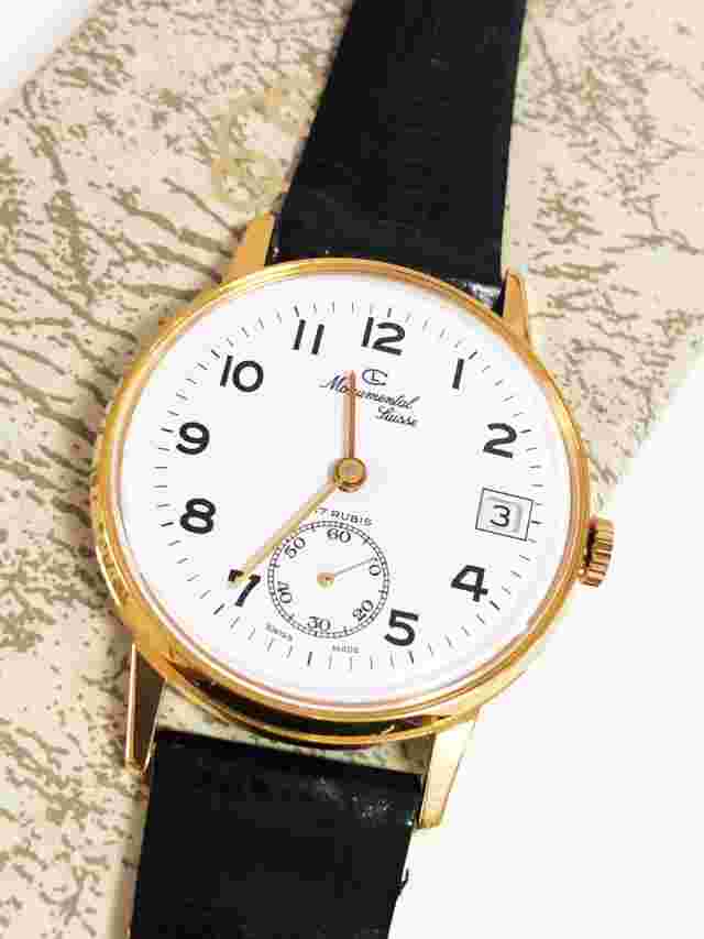 Monumental - Mechanic 17 Jewels Antimagnetic Small Seconds 70-80s - NOS - Swiss
