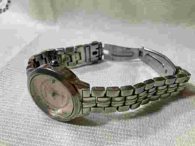 Eclipse Date Water Resistant Silver Bracelet Watch