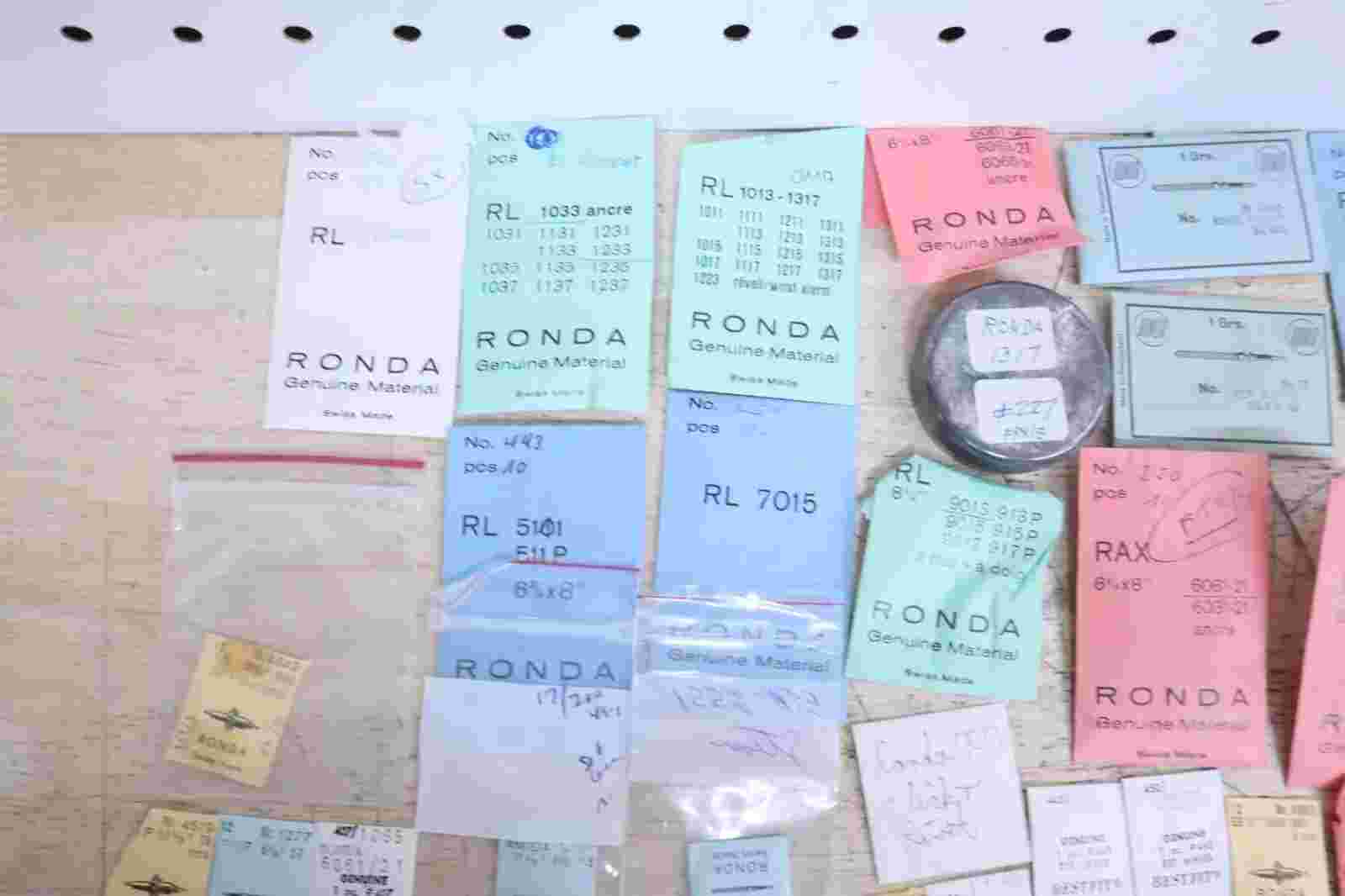 Vintage Rare Vintage Ronda Swiss BestFit Movements Watch Parts Lot ~200 Staffs