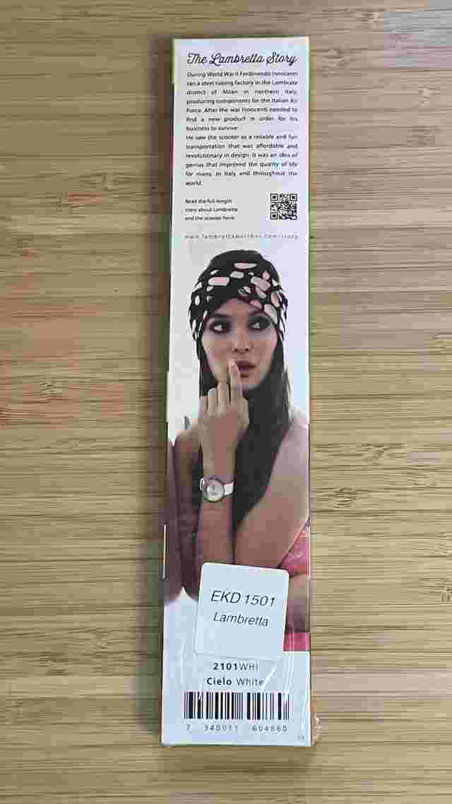 Rare Lambretta Watch 2101WHT Cielo White Analog Leather Band Quartz - NEW SEALED