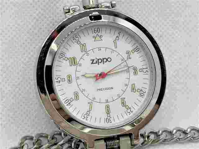 Auth ZIPPO 2004 Limited Edition Statue of Liberty Precision Chain Pocket Watch