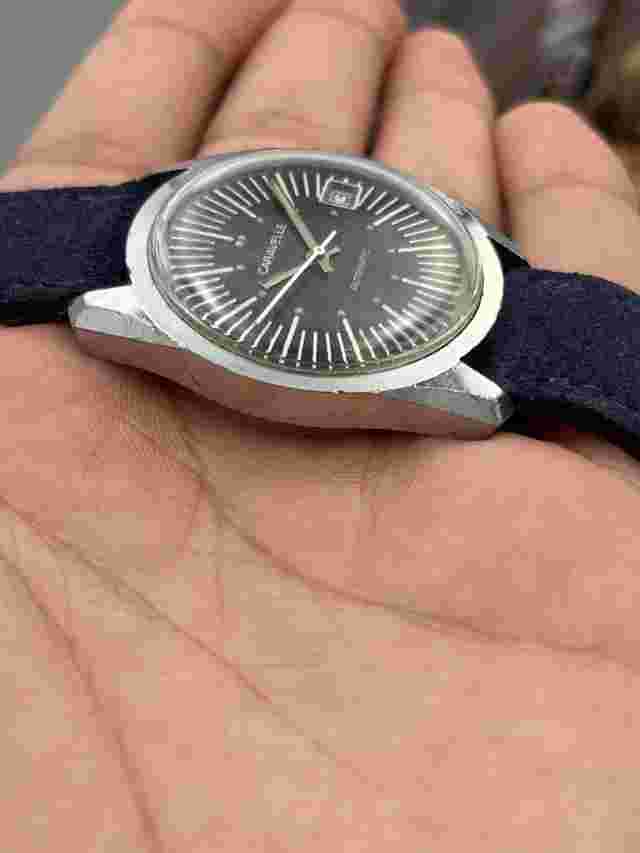 Vintage Caravelle Automatic Amazing Purple Dial, Quick Push Date 35mm