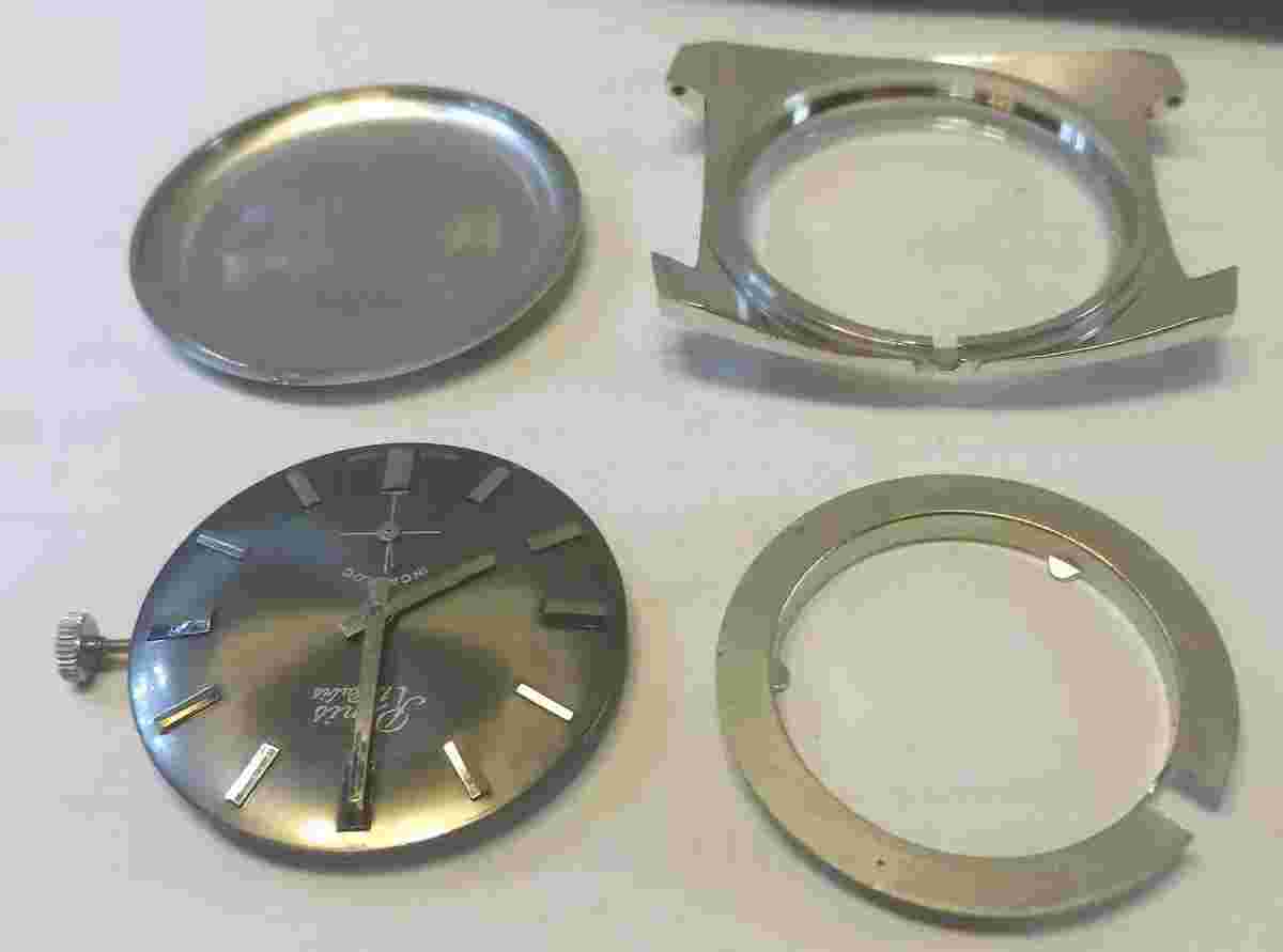 Watch RENIS 17 Rubis Incabloc Metallic Gray Dial Stainless Steel Swiss Made