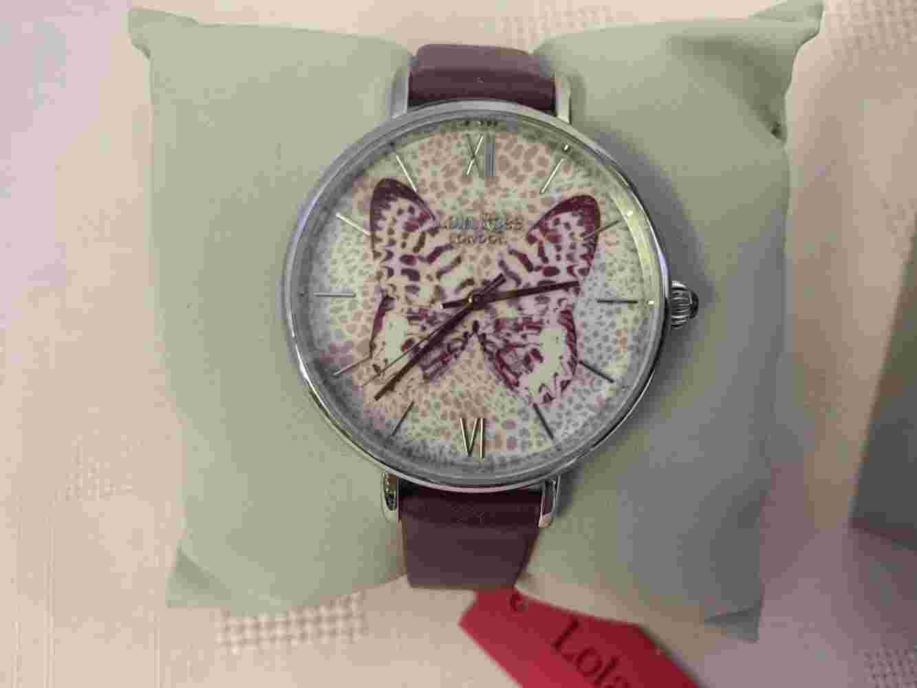 Lola Rose Butterfly Dial Watch with Box, Label and Booklet
