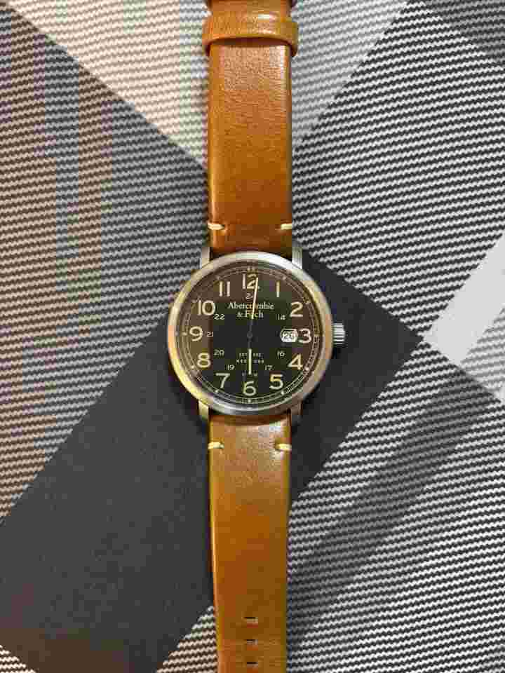Abercrombie & Fitch Leather Band Wrist Watch w/ Time and Date