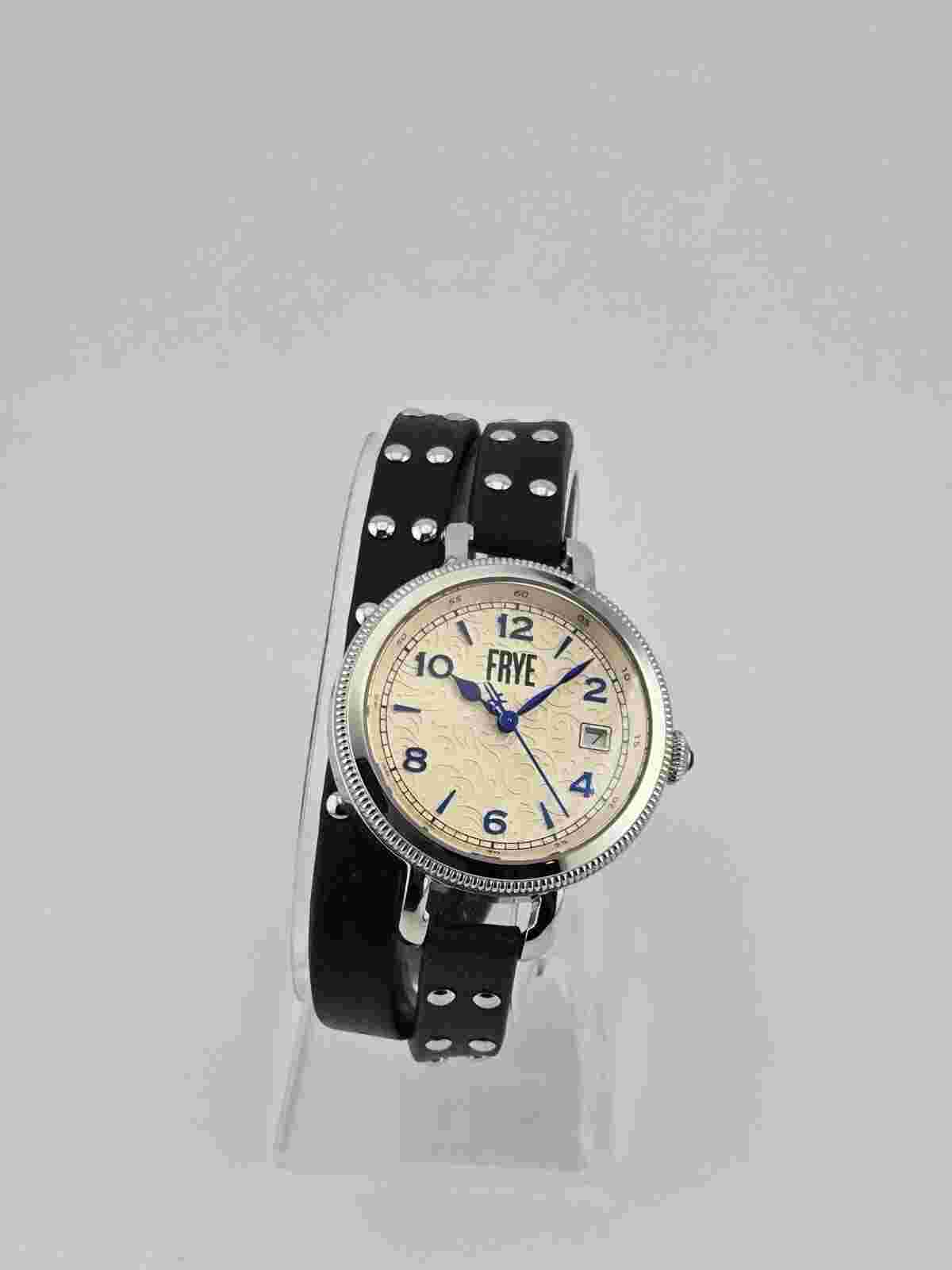 Frye Women's Melissa Double Wrap Black Leather Watch - 37FR00019-01 ($150 MSRP)
