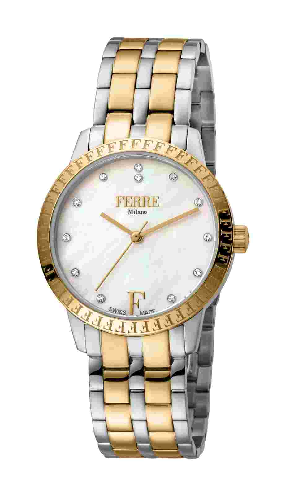 Ferre Milano Women's FM1L128M0261 MOP Dial Two-Tone IP Steel Wristwatch