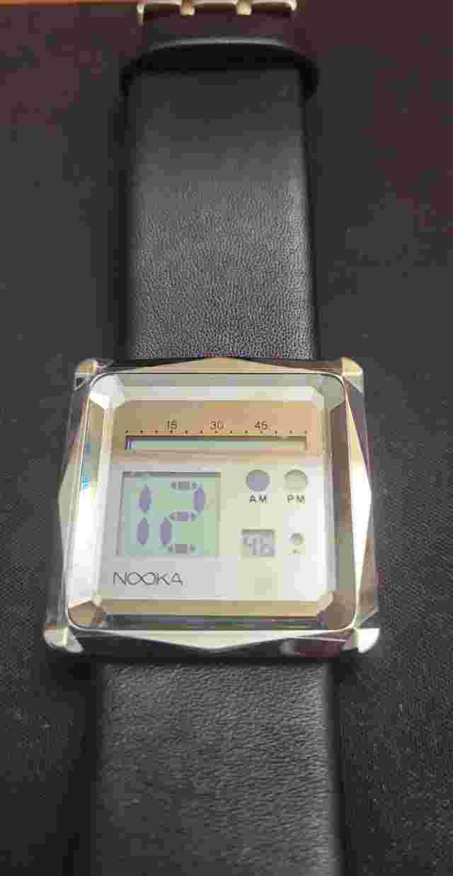 NOOKA  Zem zoo mirror black Italian leather ULTRA RARE  LUXURY watch
