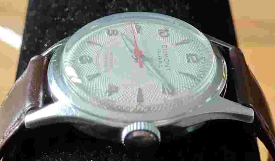 VINTAGE DUMONT SWISS 17 JEWELS MILITARY STYLE MENS WATCH