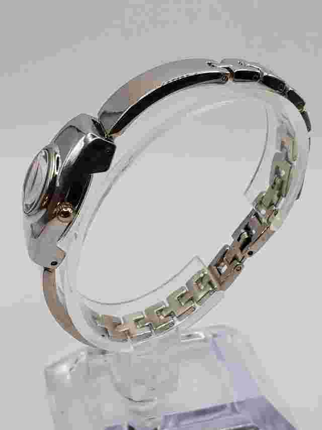 LEI Ladies Pink Face Quartz Watch 16mm Round Silver Tone Metal Band