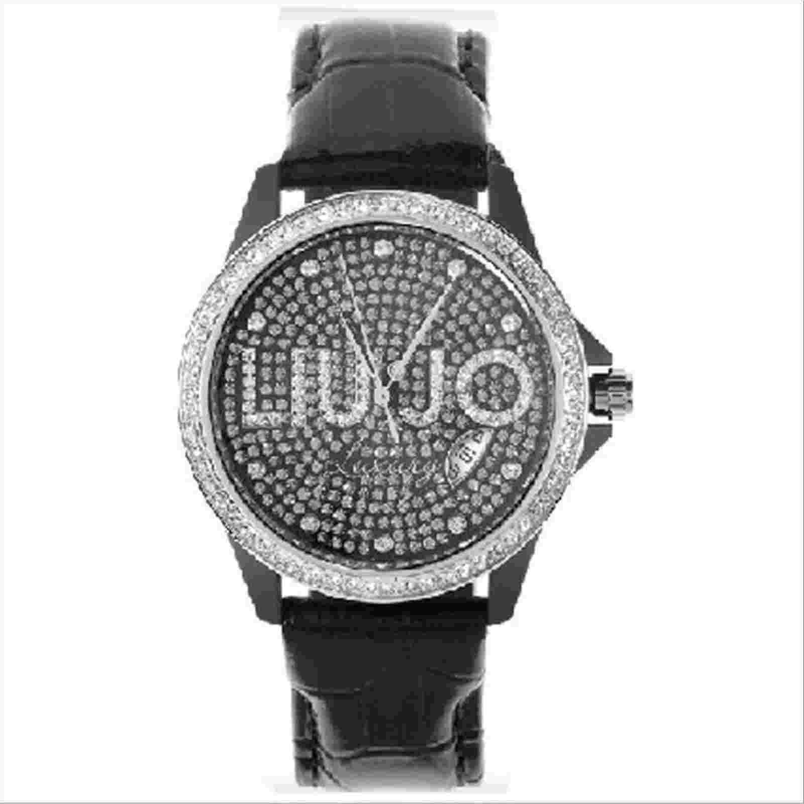 Solo Tempo Liujo TLJ059 Women's Watch Zirconate Dial Black Strap