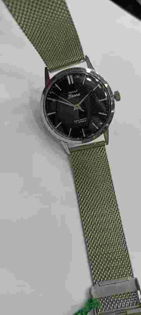 Hmt Karna Black Nos New Old Stock Original Hand Winding Watch for Men