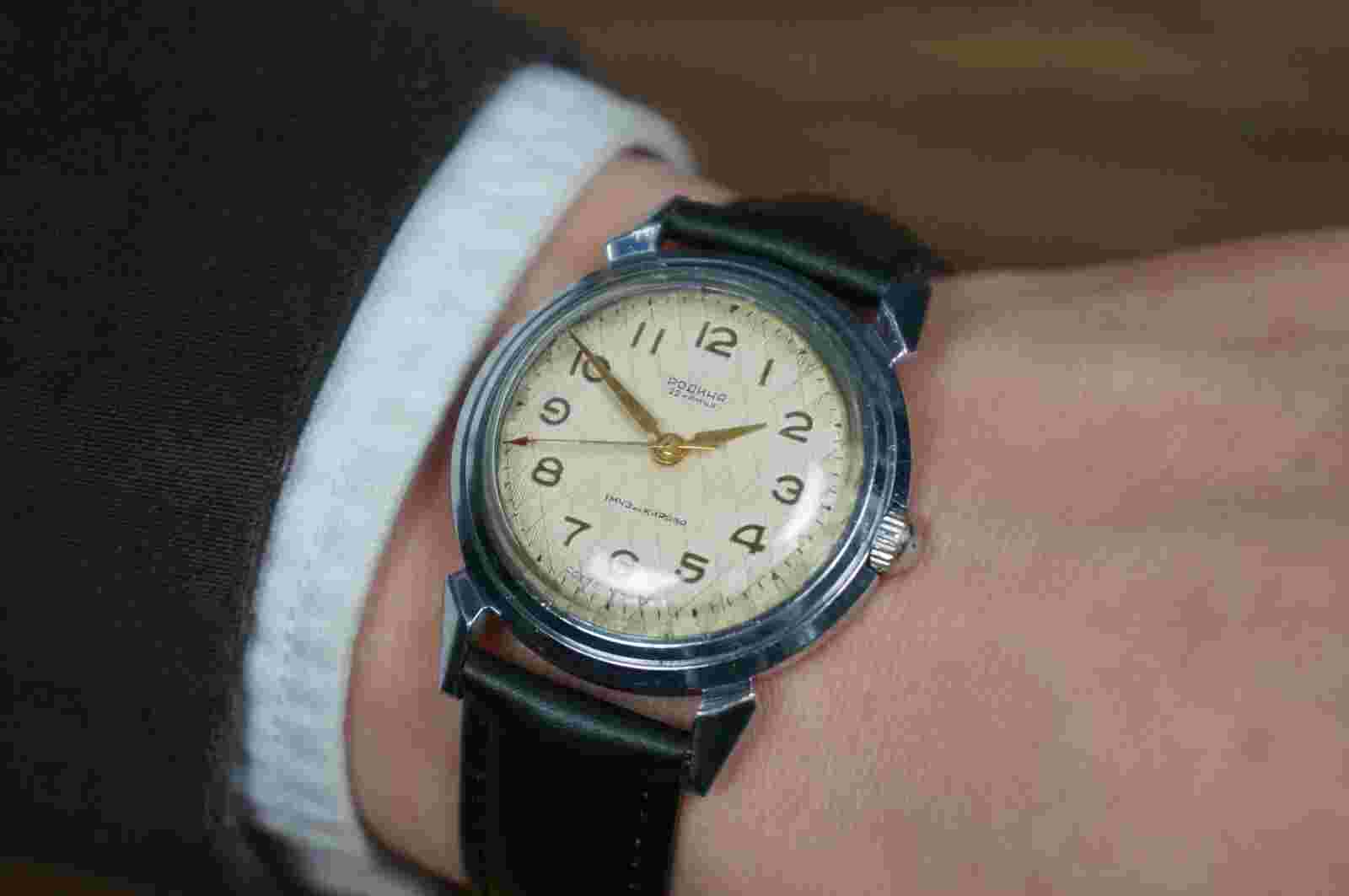 Rodina watch, USSR watch, mens vintage watch, Retro watch, old watch, 1950s