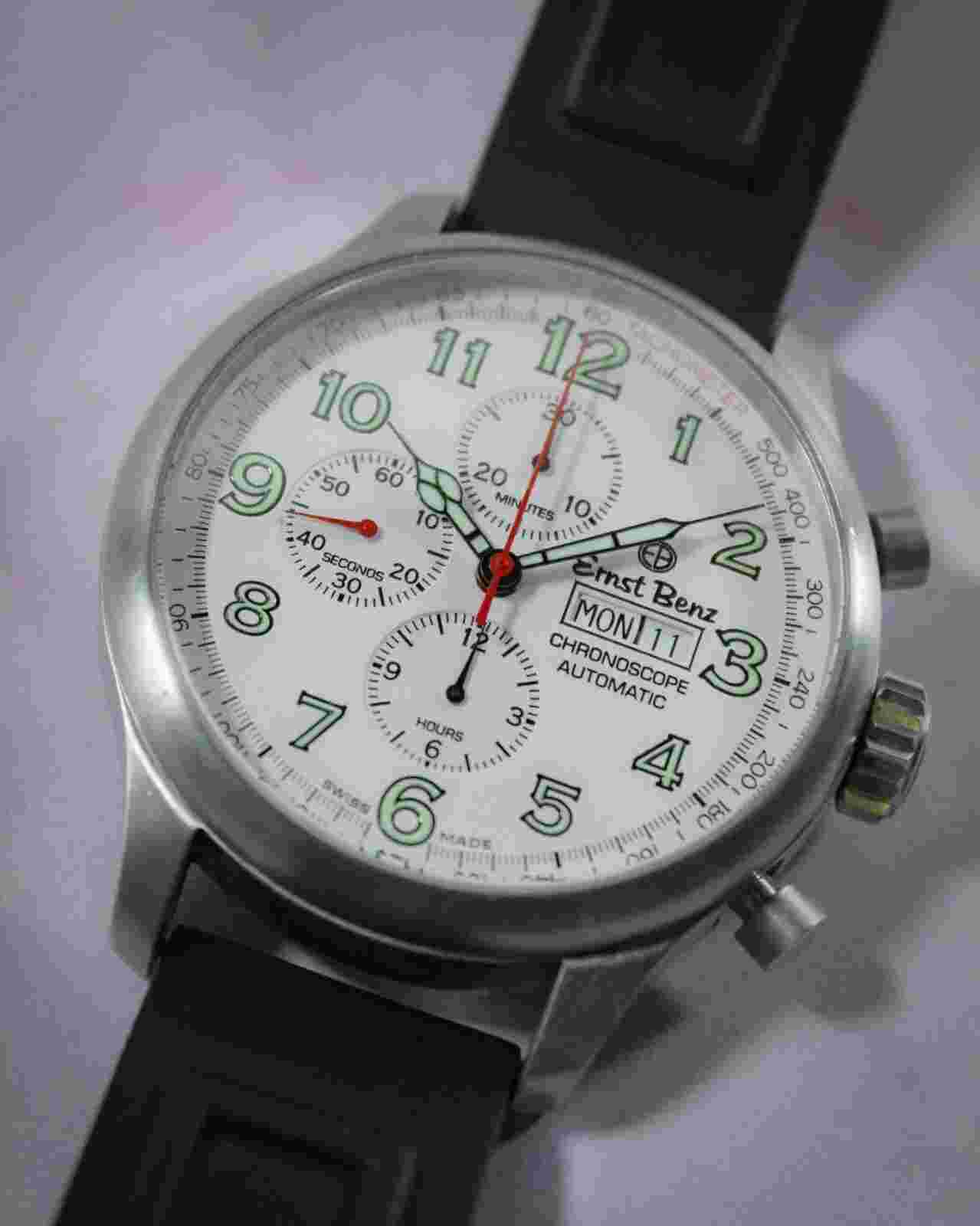 Ernst Benz Chronoscope 47mm Automatic Chronograph Mens Watch