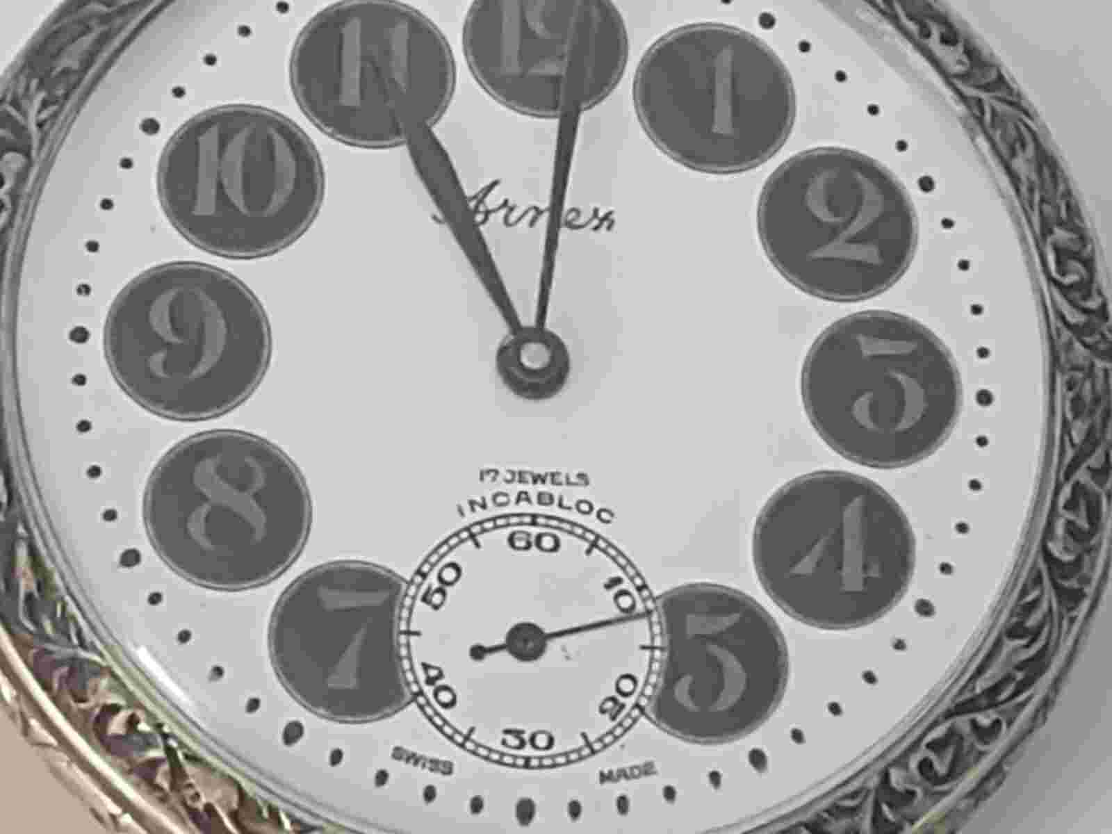 Arnex Kennedy memorial pocket watch Swiss 17 jewel