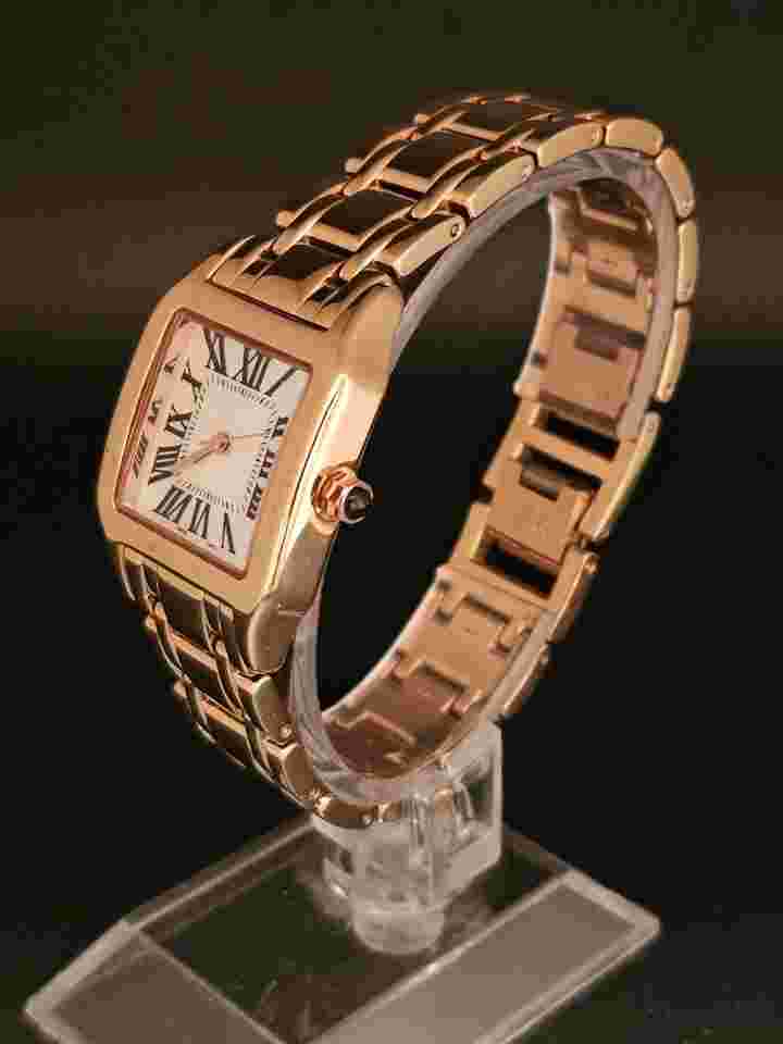 BRONZO ITALIA Rose Gold Bracelet Quartz Womens Watch With Square MOP Dial
