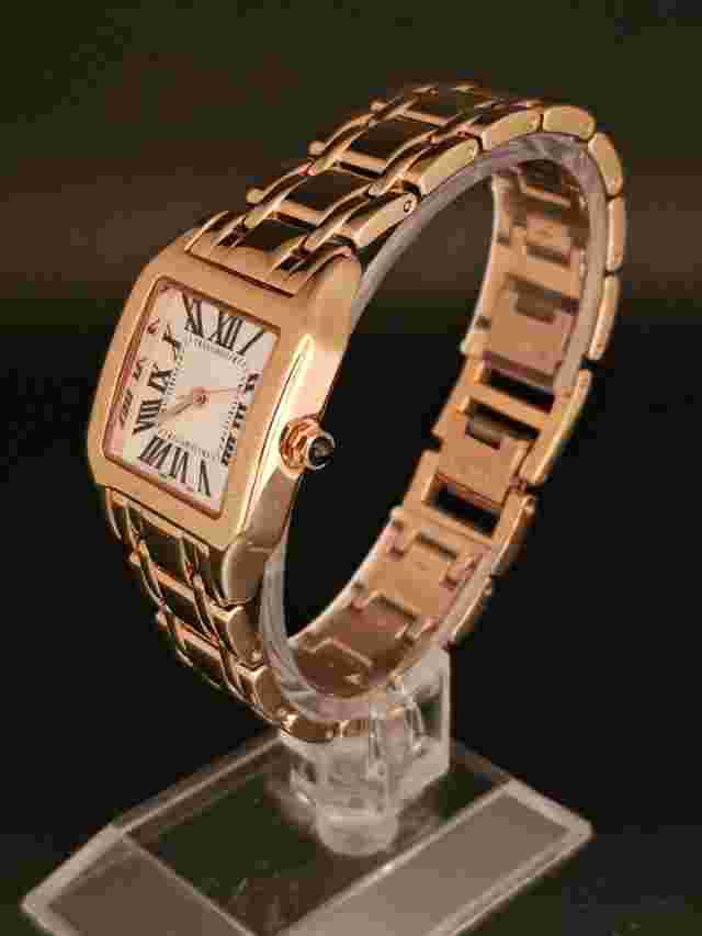 BRONZO ITALIA Rose Gold Bracelet Quartz Womens Watch With Square MOP Dial