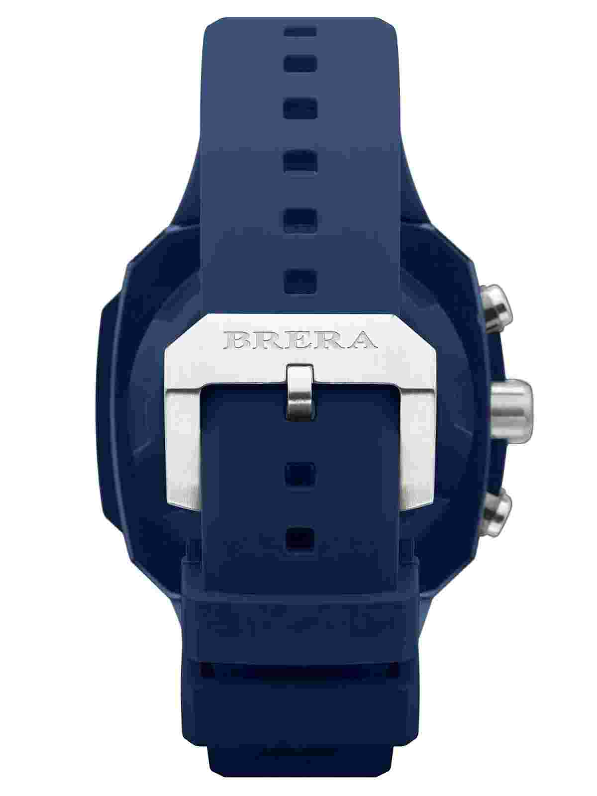 NEW Brera Orologi SUPERSPORTIVO SQUARE Mens Swiss Blue 46mm Watch BRSS2C4606