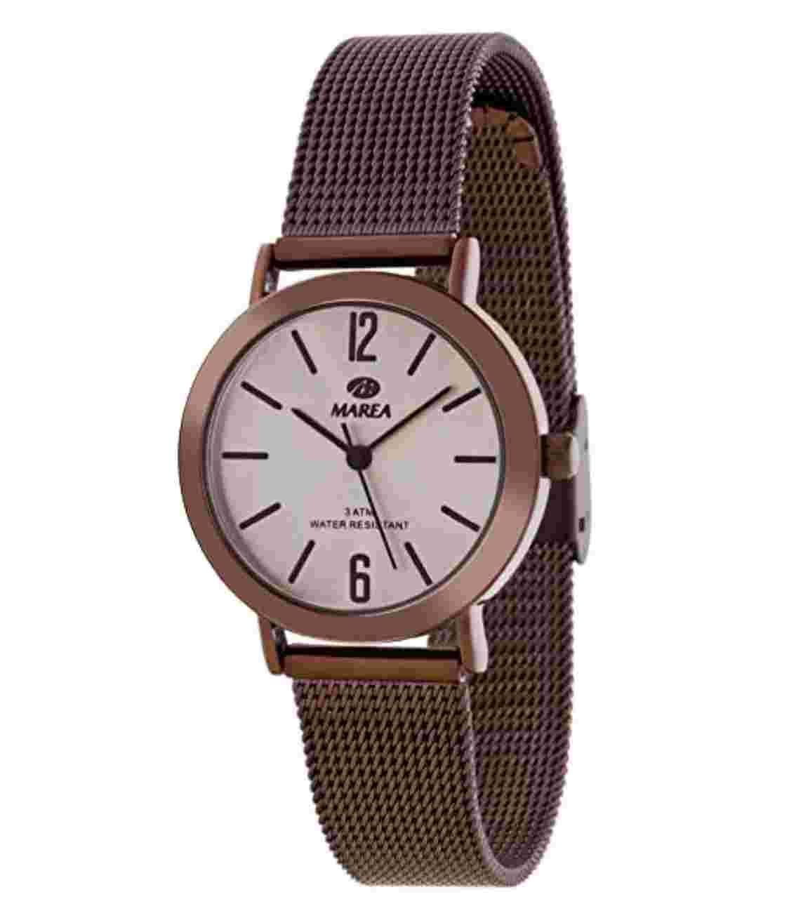 Marea Ladies 32mm Brown Quartz Watch with Stainless Steel Band - B41188/5