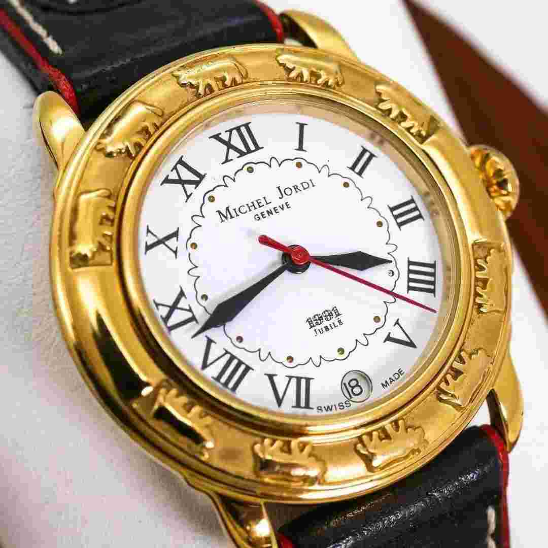 MICHEL JORDI Original Strap Swiss Made Ladies Watch New Battery