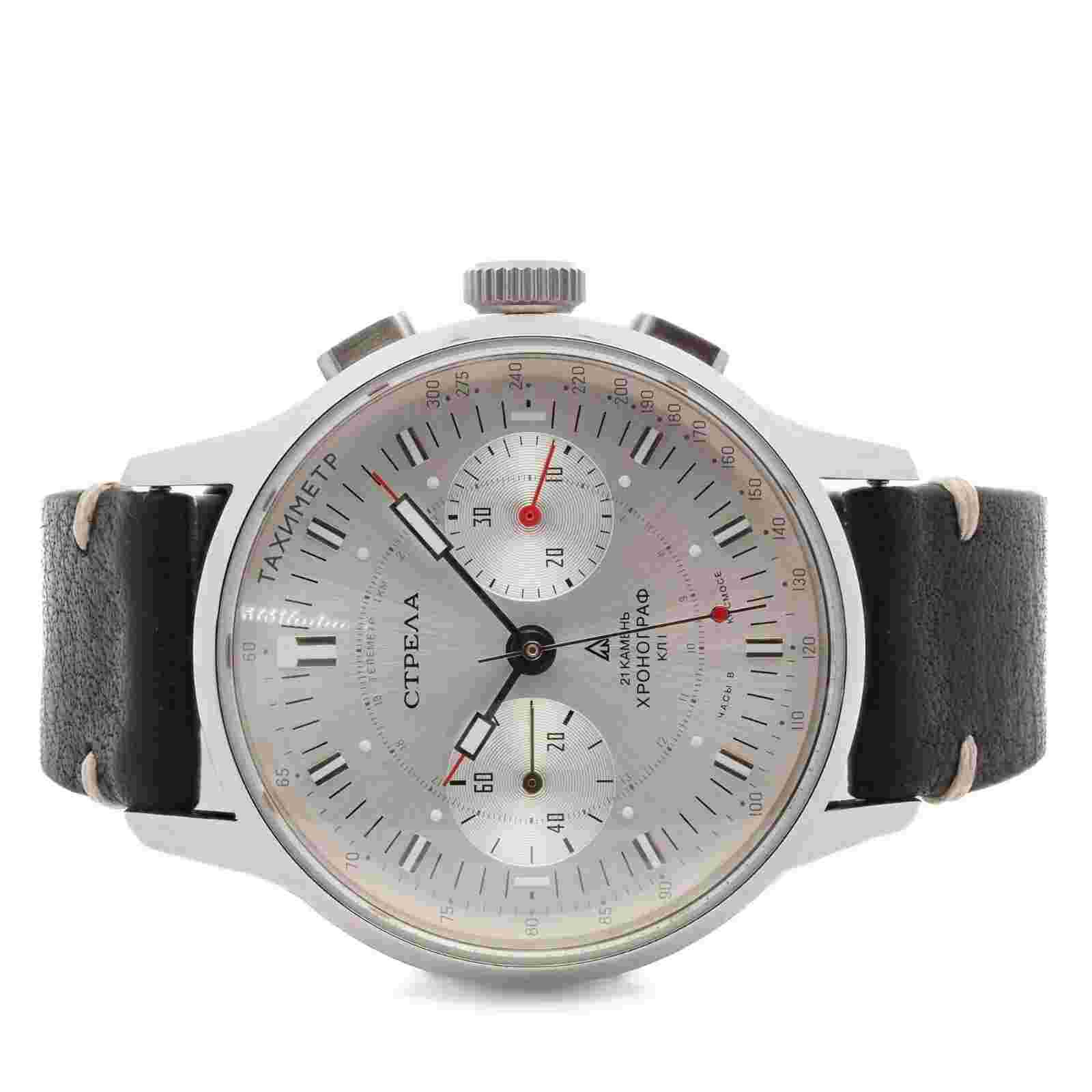 CTPEAA Silver Strela Chronograph 40mm