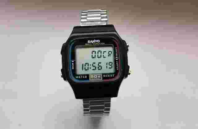RARE SANYO multifunction digital  MEN WATCH